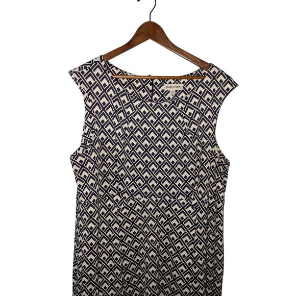 Shelby & Palmer Womens Sleeveless Geometric Print Dress 2X - Picture 4 of 7